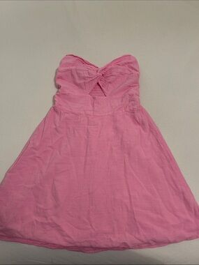 Strapless Pink Summer Dress Coverup